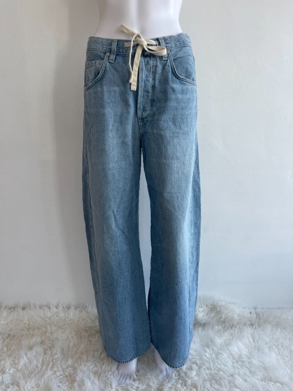 Citizens of Humanity Brynn Drawstring High Waist Wide Leg Jeans - Picture 2 of 5